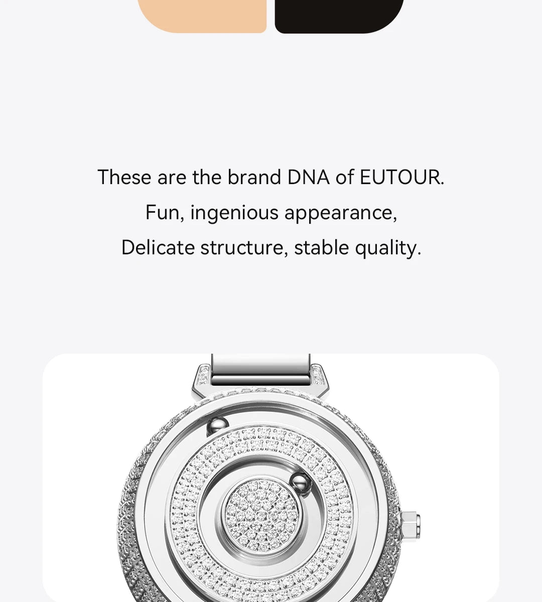 Reloj Magnético EUTOUR para Mujer con Diamantes | Cuarzo Impermeable | Correa de Lujo de Acero Inoxidable | Elegancia del Día a la Noche