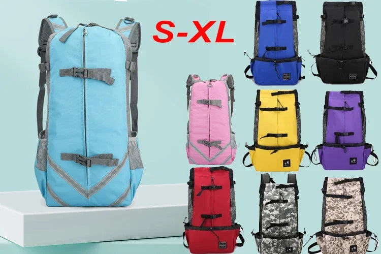 Bolsa transportadora transpirable para perros, mochila portátil para viajes al aire libre, transportadores reflectantes para gatos, accesorios para perros Bulldog Francés