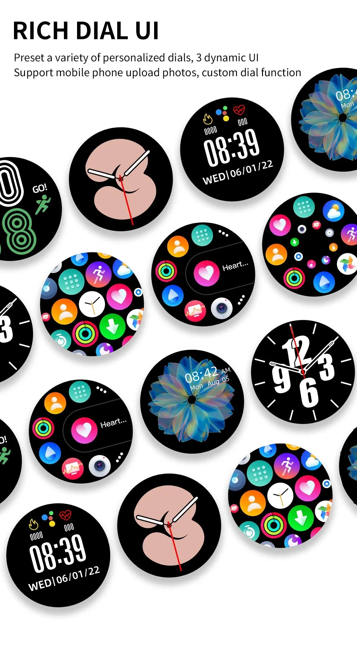 LIGE Nuevo reloj inteligente carga inalámbrica Smartwatch llamadas Bluetooth relojes hombres mujeres pulsera de fitness esfera personalizada + caja