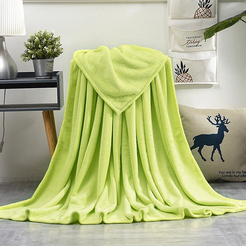 Couvertures douces et chaudes pour lits, jeté de lit en vison d'hiver, housse de canapé solide, couvre-lit, couvertures à carreaux d'hiver, drap d'hiver, couvre-lit