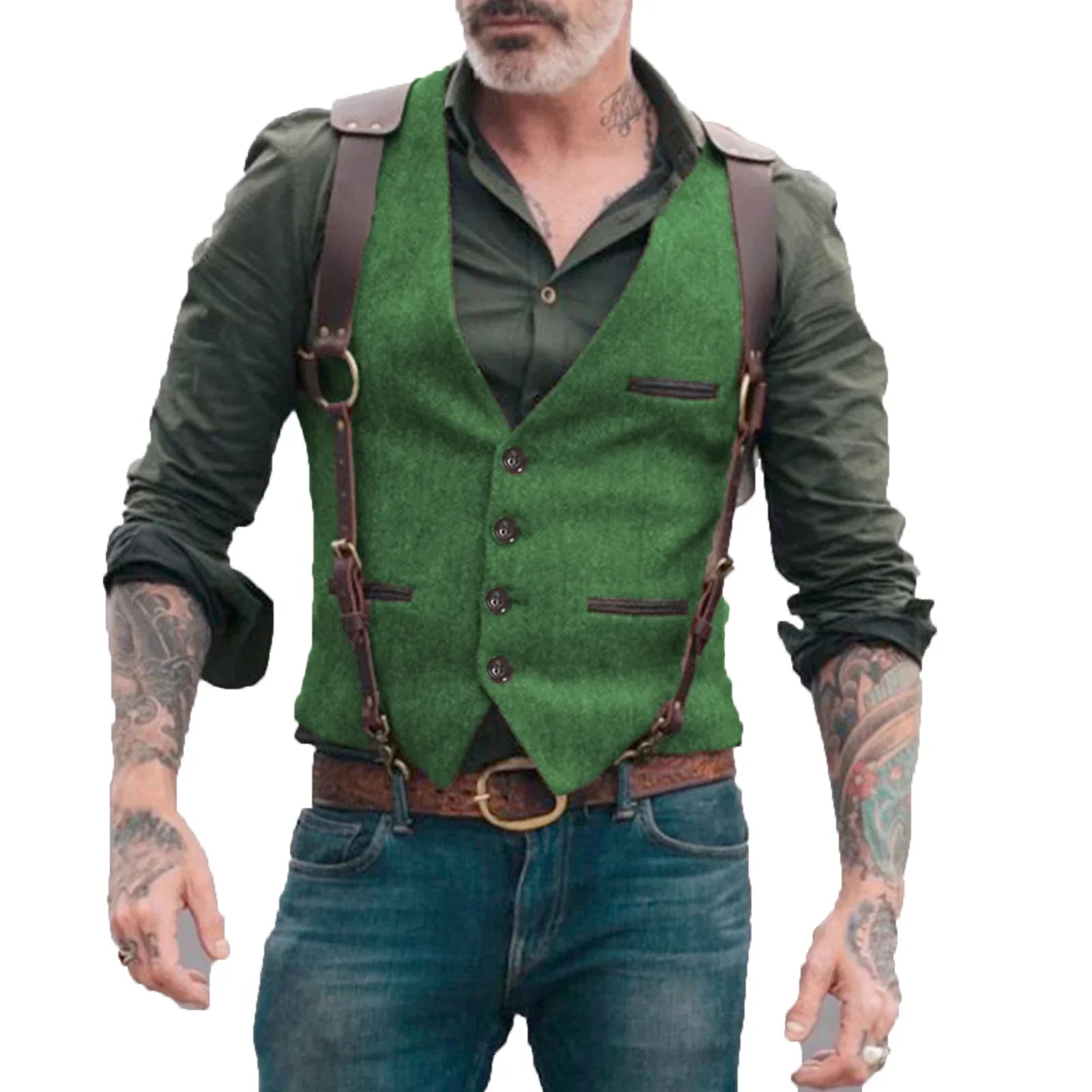 Nuevos chalecos de traje de negocios para hombre, lisos, con cuello en V, formales, con múltiples bolsillos, chaleco informal ajustado sin mangas para bodas de padrinos de boda.