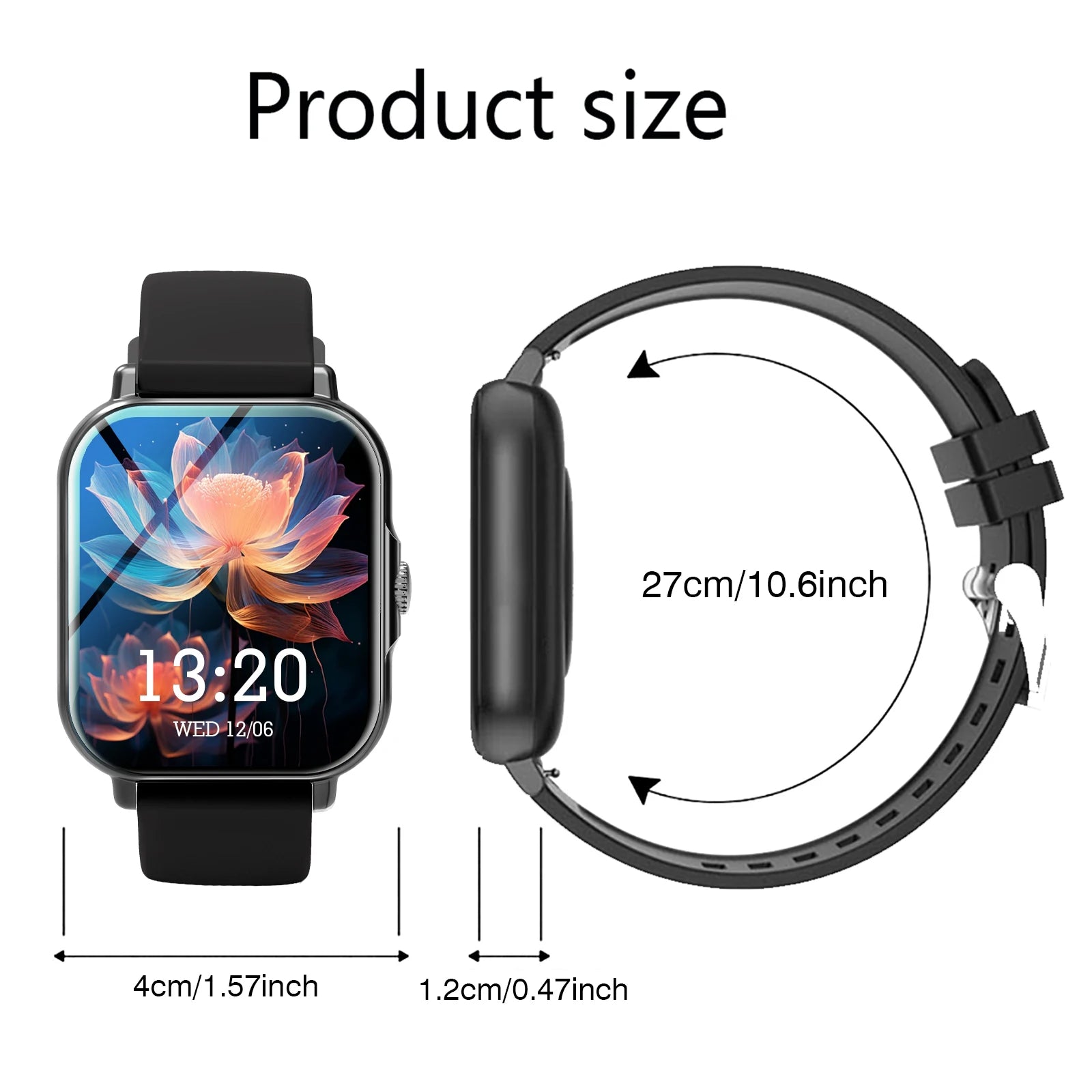 Reloj inteligente, para hombres y mujeres, llamadas inalámbricas, monitor de actividad, pantalla de 2.01 pulgadas, reloj inteligente deportivo