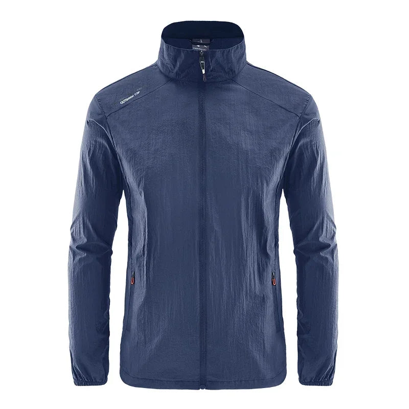 Chaquetas de Verano para Hombre Cortavientos Abrigos Masculinos Ropa Protectora Solar Chaqueta para Viajes y Camping Ciclismo Ultrafino Pesca Senderismo