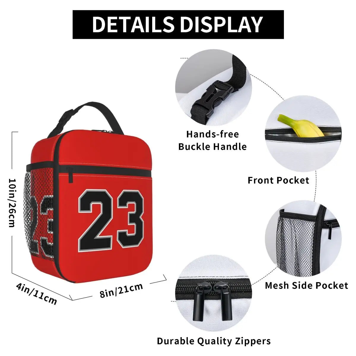 Basketball “23” Insulated Lunch Bag – Sporty, Durable & Perfect for On-the-Go Meals