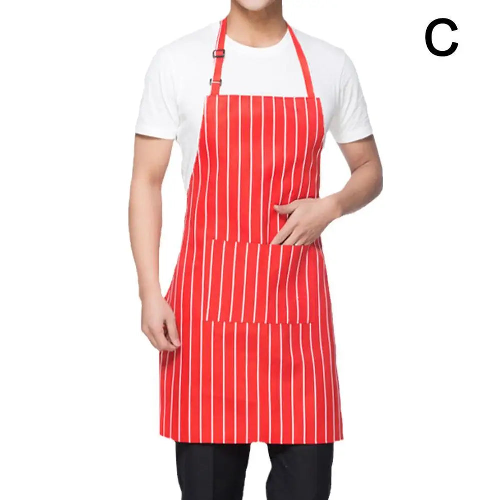 Delantal de cocina delantal de cocinero con cuello halter con 2 bolsillos delantales sin mangas para catering para hombres y mujeres delantal de camarero para barbacoa con estampado