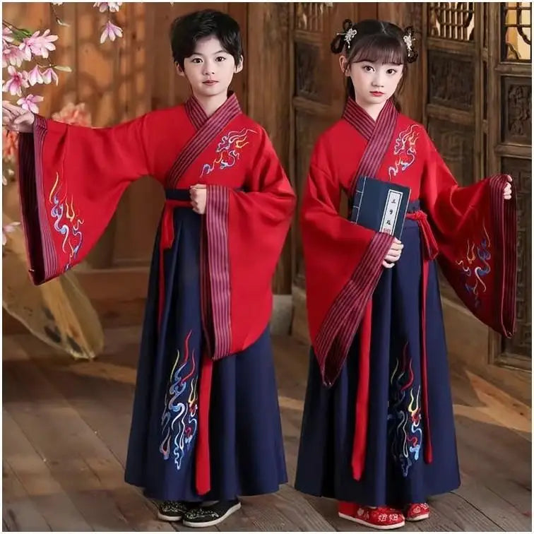 Traje tradicional Hanfu para niños