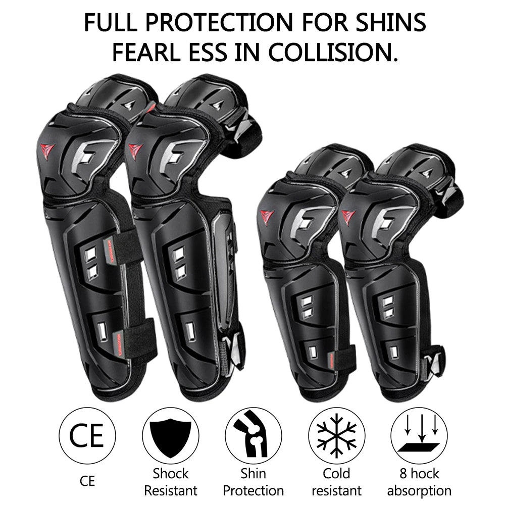 Équipement de sport de plein air, protections pour l'équitation, genouillères et coudes, lot de 4 pièces, protections pour moto, motocross, patinage