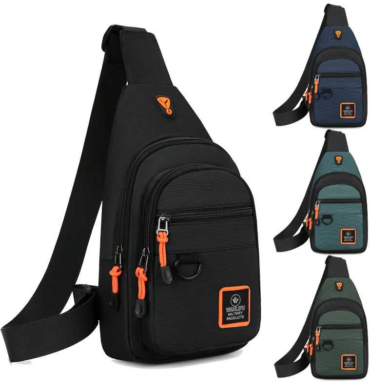 Men's leisure outdoor hiking bike shoulder bag, waterproof sports crossbody bag, travel backpack, men's chest bag, shoulder bag
