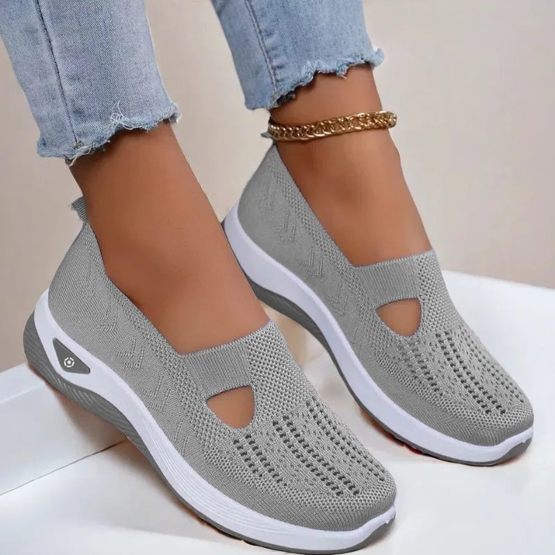 Summer Shoes for Women Mesh Breathable Canvas Shoes Light Walking Flats New Sneakers for Women Vulcanized Shoes Slip on Loafers