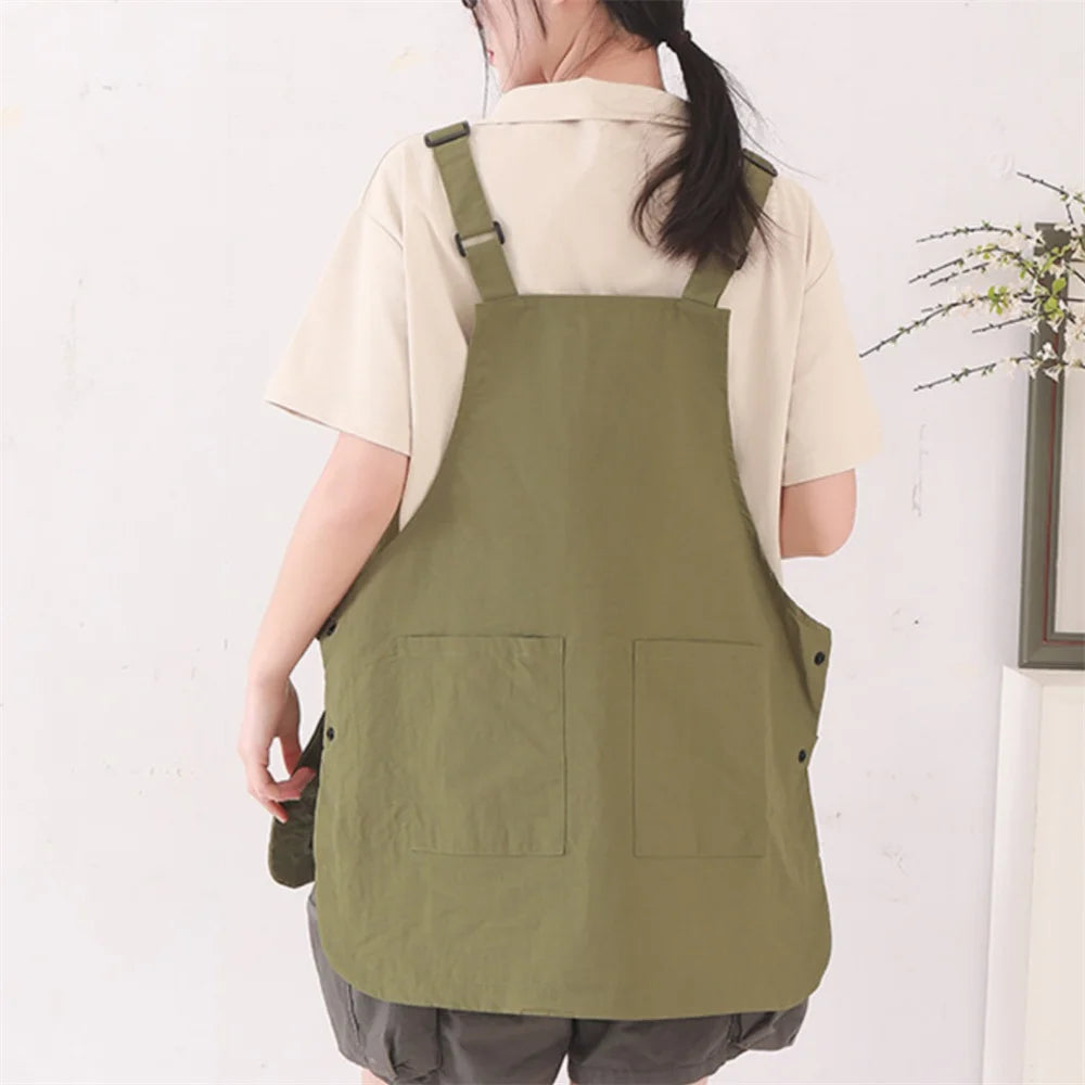 Delantal tipo chaleco impermeable, nailon antiincrustante, sin mangas, unisex, para cocina doméstica, ropa de trabajo para barbería y cafetería