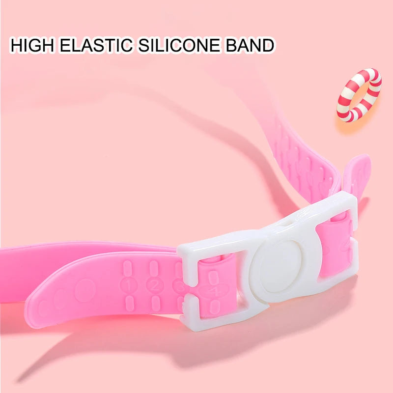 Lunettes de natation professionnelles pour enfants, étanches, antibuée, protection UV, HD, pour piscine, sports aquatiques, avec bouchons d'oreilles