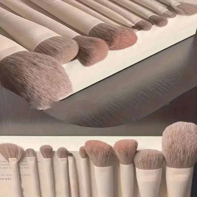 10 brochas de maquillaje, fáciles de usar para base, rubor, sombras de ojos, cejas, contorno de labios, rostro. Herramientas de belleza.