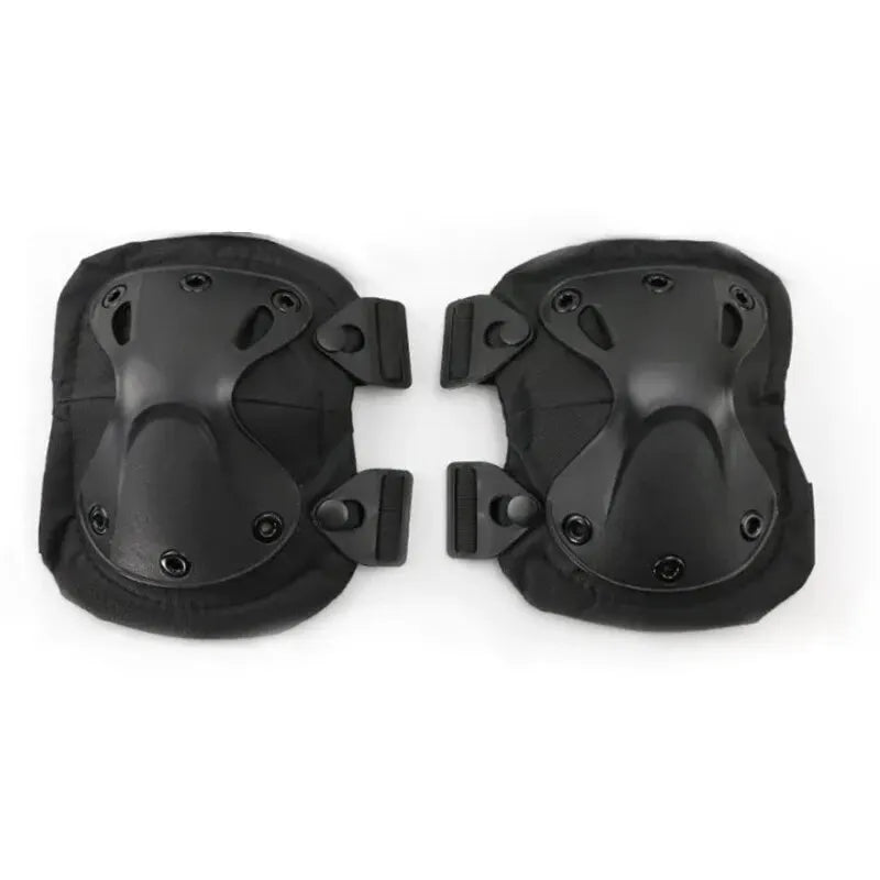 Set de 4 Protectores Tácticos Exteriores Rodilleras Coderas para Ciclismo al Aire Libre Montañismo y Senderismo Protección Deportiva
