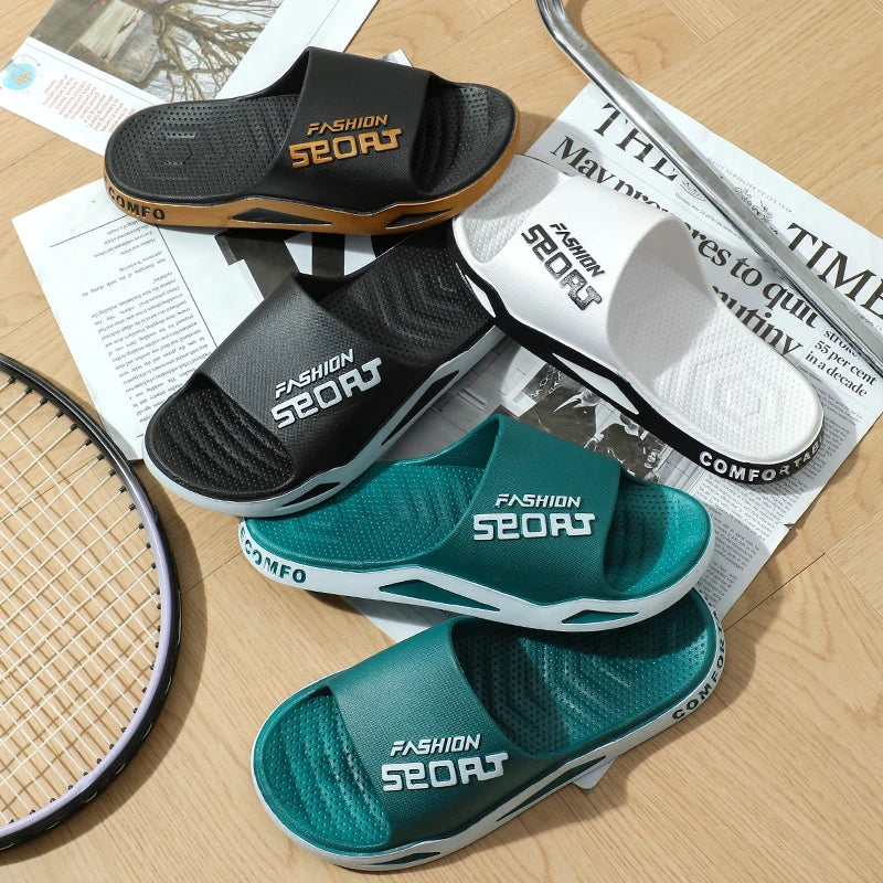 Pantuflas de hombre que se pueden llevar en verano. Sandalias de moda para hombre para baño, casa, antideslizantes, de interior y de casa