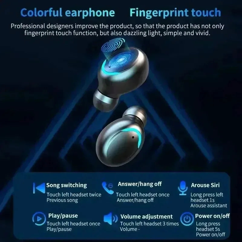 Auriculares TWS F9-5 Bluetooth 5.3 Auriculares inalámbricos estéreo Hifi deportivos impermeables Auriculares Audífonos con micrófono manos libres