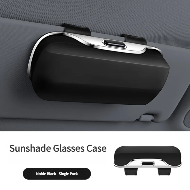 Funda para gafas de visera de coche, interior de ABS flocado premium, organizador de gafas de sol para auto, caja de protección de gafas antiarañazos