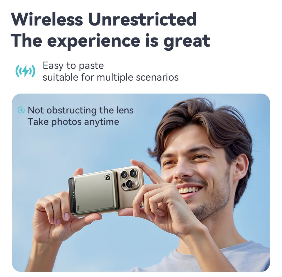 KUULAA Magnetisk Powerbank 10000Ah Trådløs Bærbar Lader 20W Hurtiglading For Magsafe For iPhone 16 15 14 For Max PowerBank