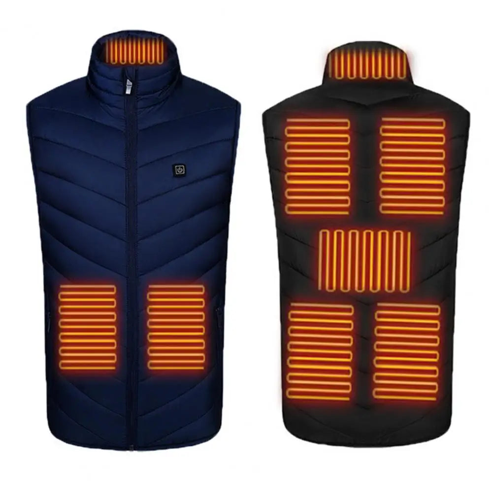 2025 Otoño Chaleco Calefactable Hombre Chaqueta Calefactable Invierno Hombre Mujer 3 Modos de Temperatura 8 Zonas de Calentamiento USB Calentador Chaleco Térmico Abrigo Calentador Corporal
