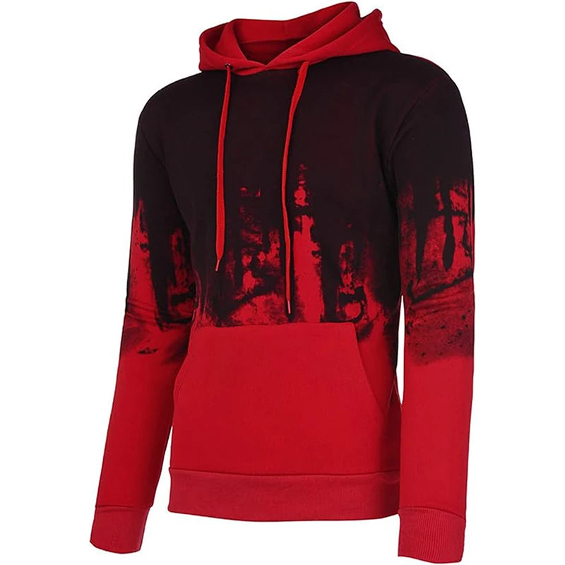 Sweat-shirt à capuche surdimensionné pour homme, imprimé en 3D, manches longues, ample, avec poche kangourou, pour l'automne et l'hiver