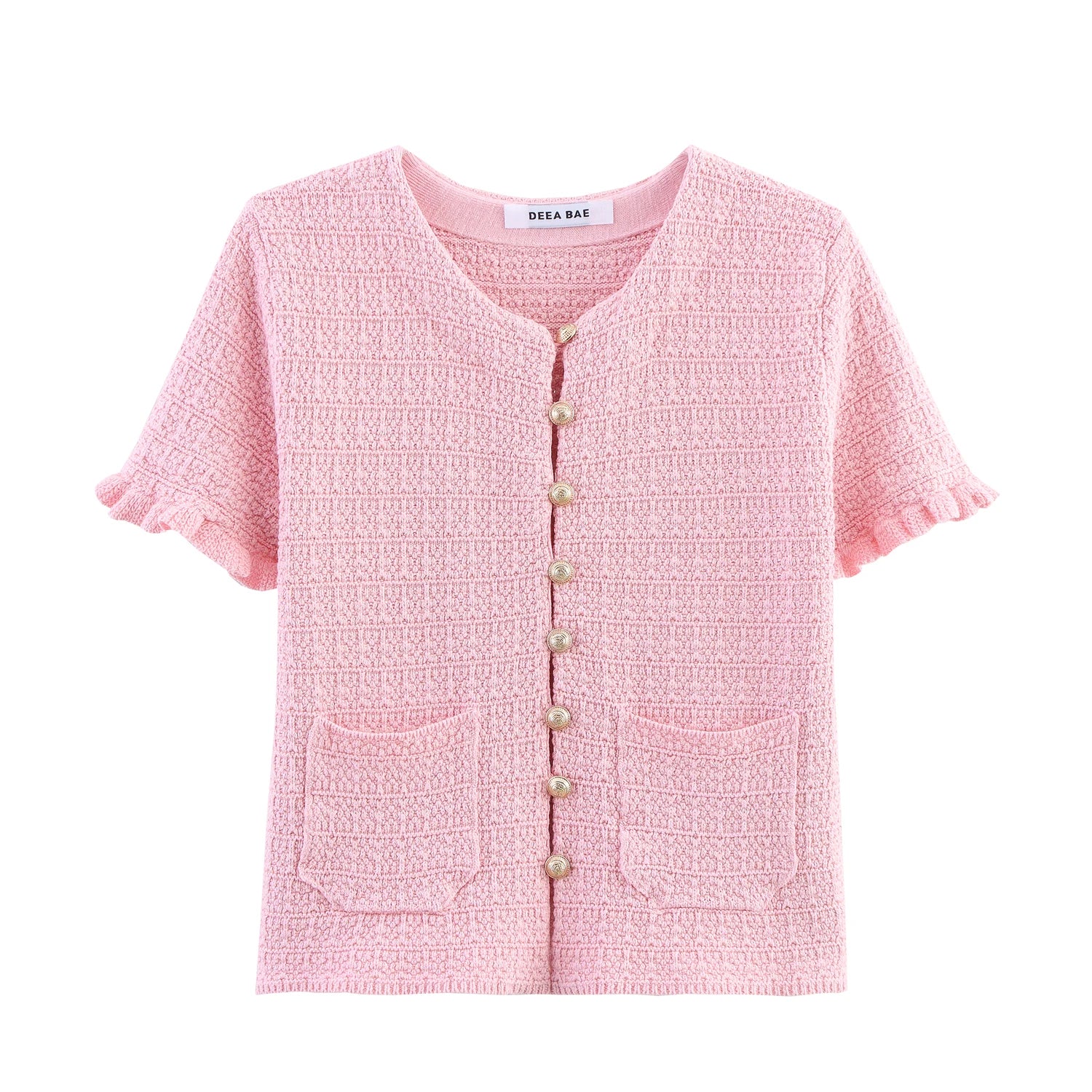 TRAFZA Conjunto elegante y chic de falda para mujer: top estilo "bandeau" o falda midi o top de manga corta. Conjunto para las vacaciones románticas de primavera-verano 2025.