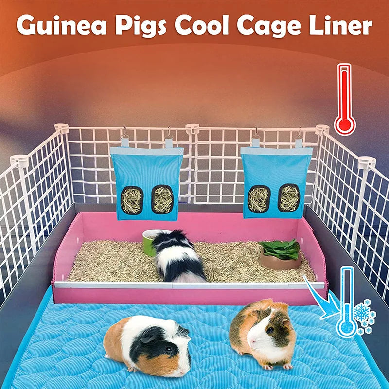 Forros de jaula para conejillos de indias, colchoneta refrescante de verano para animales pequeños, almohadilla transpirable para jaula de hámster, conejo, chinchilla, erizos, artículo para mascotas