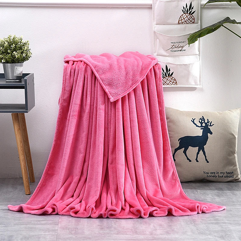 Couvertures douces et chaudes pour lits, jeté de lit en vison d'hiver, housse de canapé solide, couvre-lit, couvertures à carreaux d'hiver, drap d'hiver, couvre-lit
