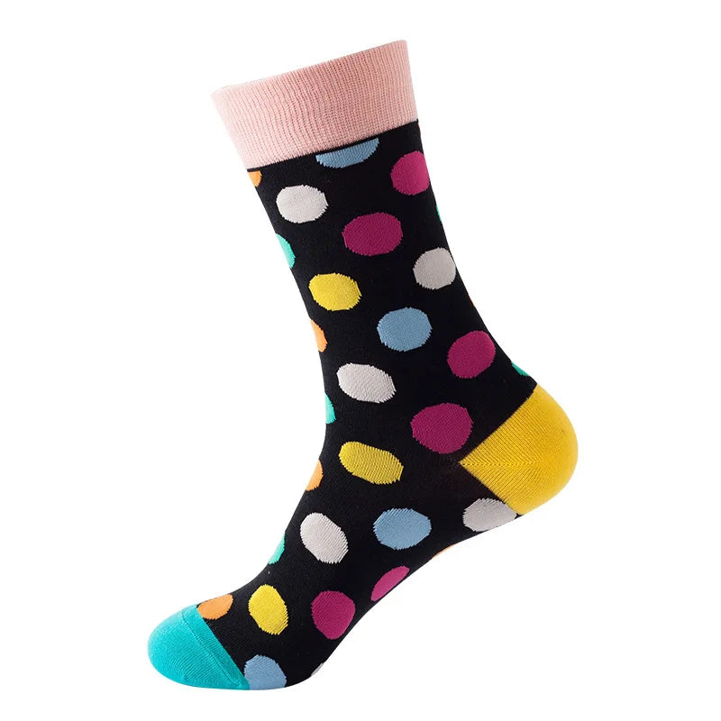 Lot de 49 chaussettes unisexes à motif de treillis, style hip-hop, streetwear, skateboard, tendance, 100 % coton