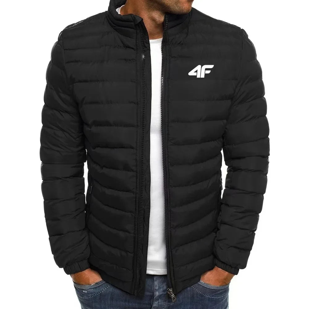 Men’s Short Cotton-Padded Jacket – Street Style, Warm & Windproof
