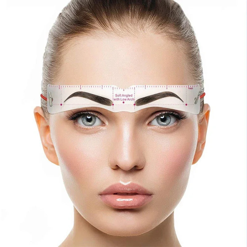 12-Style Reusable Eyebrow Stencil Set