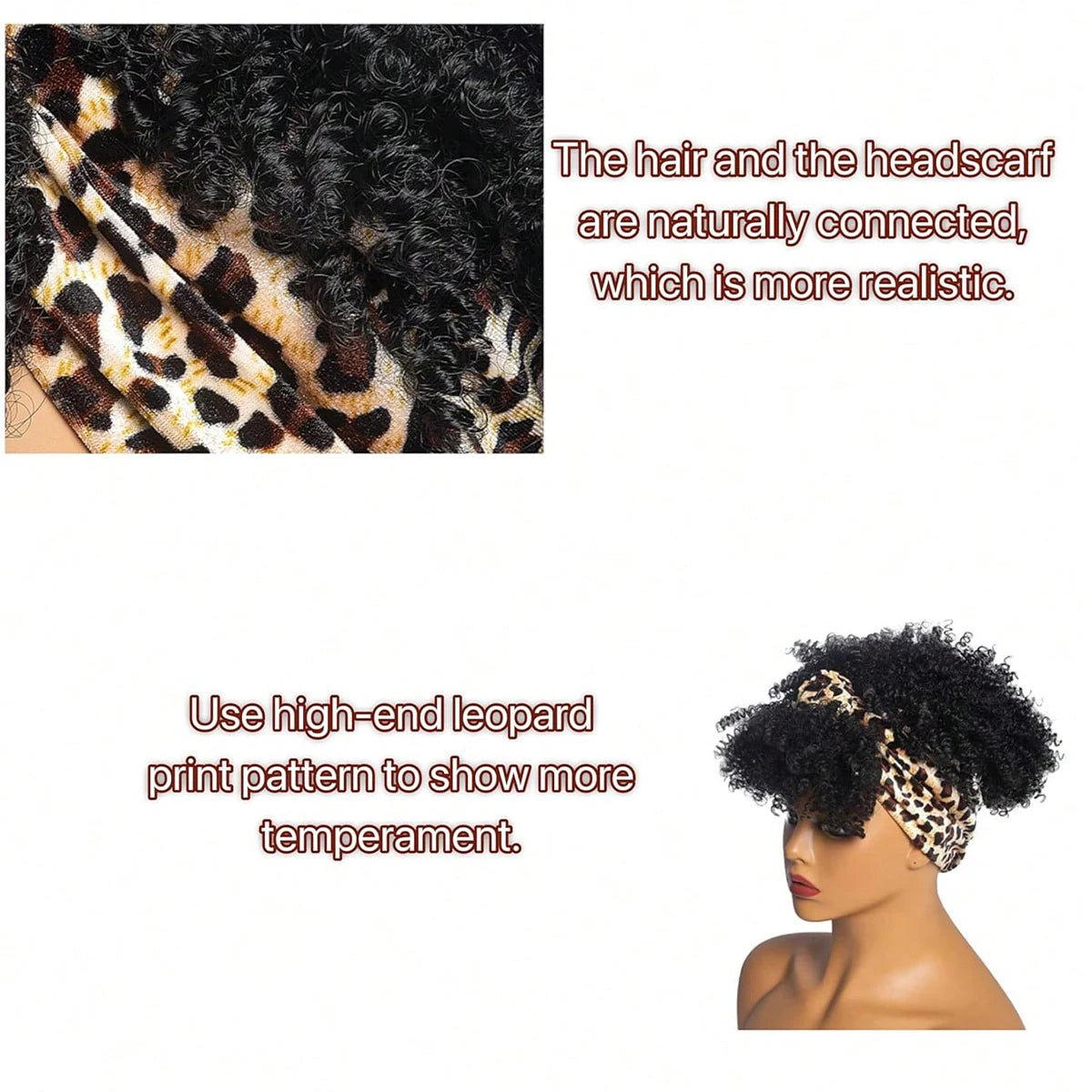 Kinky Curly Headband Wig