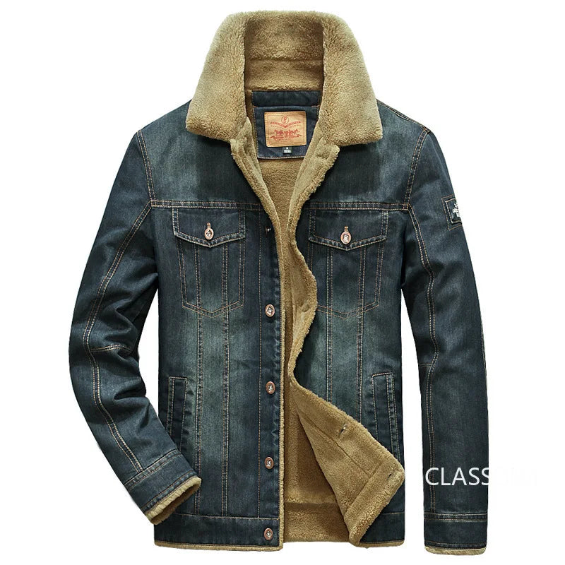 Chaquetas vaqueras para hombre, abrigos de invierno, chaquetas de jean cálidas de lana, chaquetas vaqueras azules casuales para hombre de alta calidad, abrigos vaqueros de nueva moda 5XL