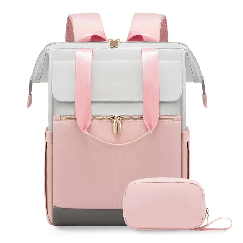 Laptop bag, travel and leisure mommy bag, diaper bag, men's and women's fashionable backpack