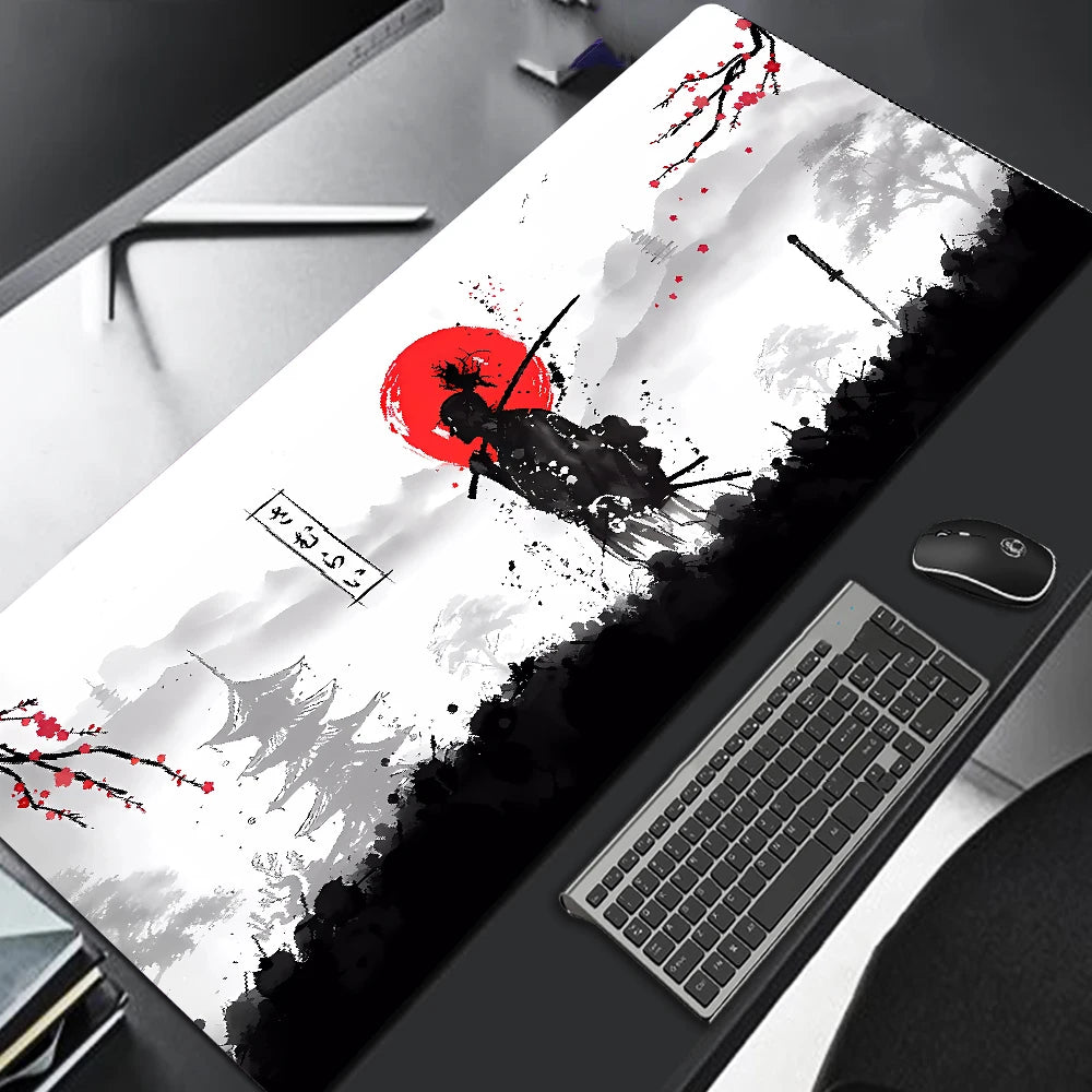 Tapis de souris Samurai Warrior, accessoires pour ordinateur de jeu, clavier, tapis de table, noir, tapis de souris, entreprise, ordinateur portable, accessoire de bureau pour PC