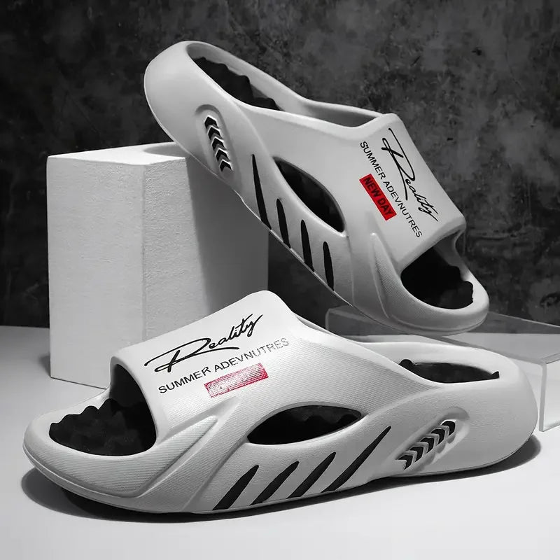 Pantoufles de massage en EVA pour hommes – Douces, offrant un bon soutien et parfaites pour l'été