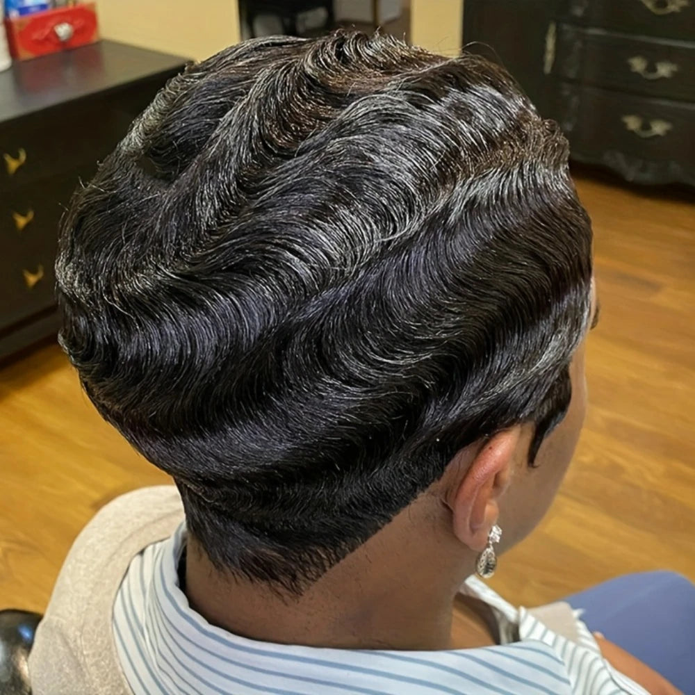 Peluca Pixie de 6" con Ondas al Agua