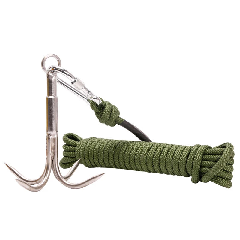 Mosquetón de garra de acero inoxidable para senderismo, gancho de escalada multifuncional, gancho de agarre para viajes, camping al aire libre, pesca