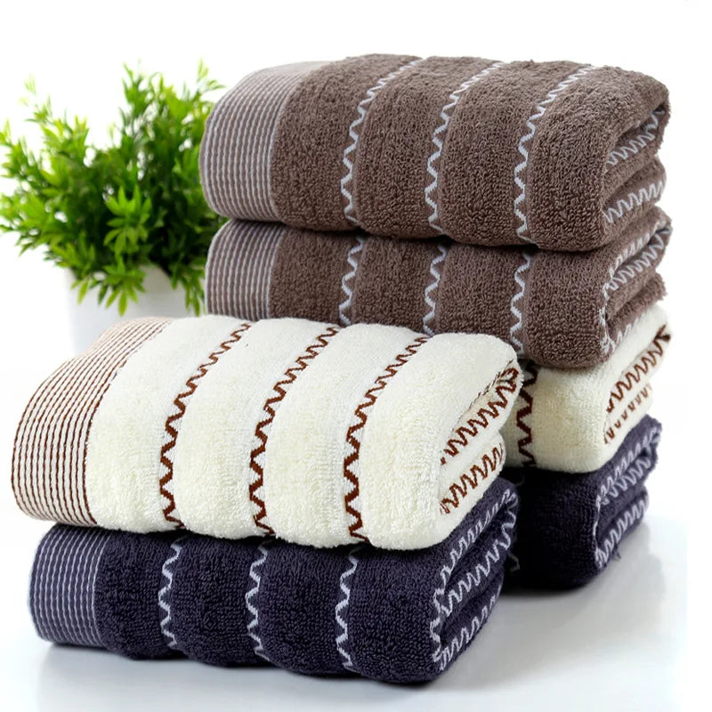 Toallas de mano y cara de algodón 100% de alta calidad para adultos, toalla de mano a cuadros para el hogar, cuidado facial, baño, deportes, toalla de algodón 34x74cm
