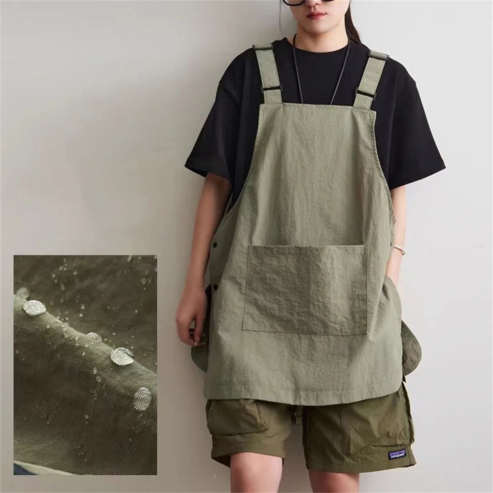 Delantal tipo chaleco impermeable, nailon antiincrustante, sin mangas, unisex, para cocina doméstica, ropa de trabajo para barbería y cafetería