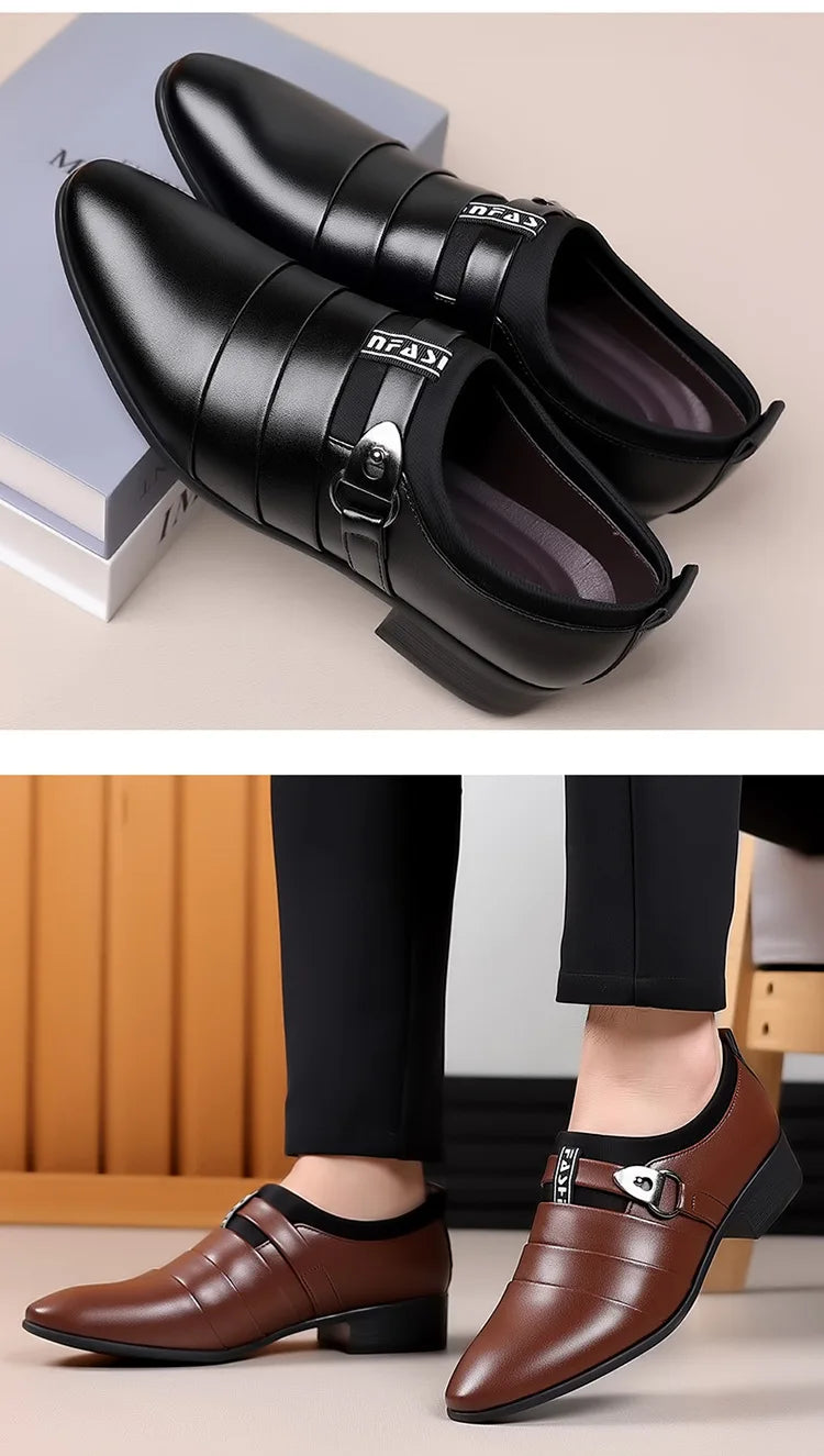 Zapatos de vestir para hombre, mocasines formales para traje de boda para hombre, zapatos de oficina para boda, mocasines sin cordones, zapatos de vestir elegantes para hombre