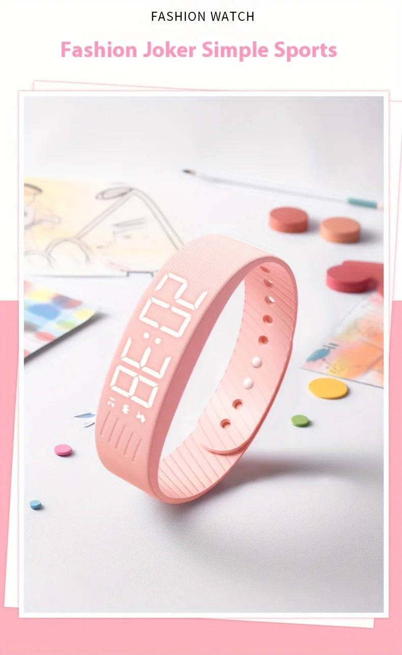 Smart Watch Hombres Mujeres Podómetro Pulsera de fitness Contador de pasos Modo multideporte Pulsera electrónica de moda Simplicidad Smart Band