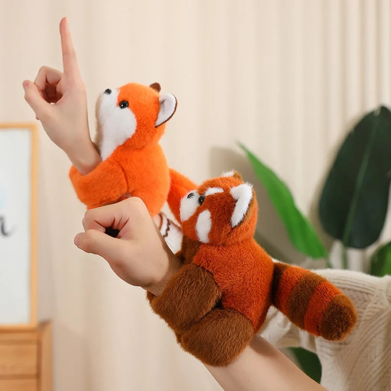 Peluches créatives raton laveur renard husky chat singe papa cercle jouet enroulé autour du bras poupée jouets pour enfants cadeau d'anniversaire