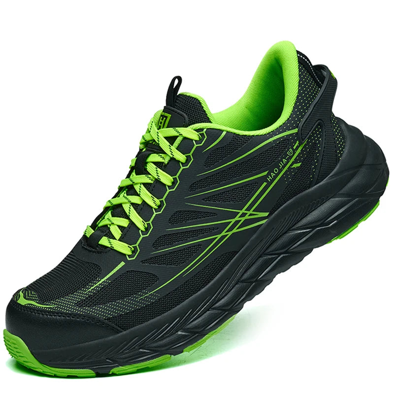 Zapatillas de trabajo ligeras con puntera de acero, calzado de seguridad para hombre, anticolisión, antipunzón, indestructible, transpirable