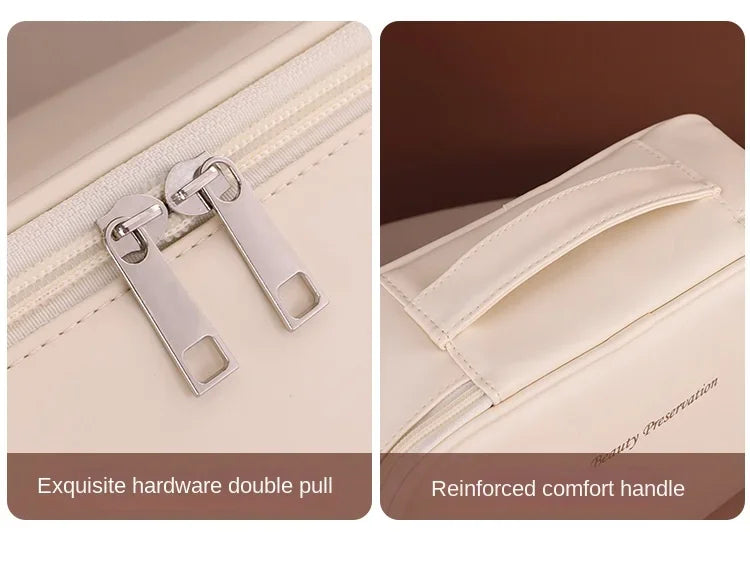 Nuevo neceser de cosméticos para mujer, bolso portátil, bolsa de almacenamiento de gran capacidad, neceser de lujo, organizador de viaje, esenciales, neceser de aseo