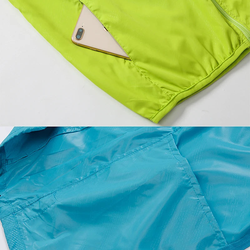JNLN Chaqueta de senderismo unisex para hombre y mujer, impermeable, de secado rápido, cortavientos para camping, ropa de pesca al aire libre, chubasquero anti-UV