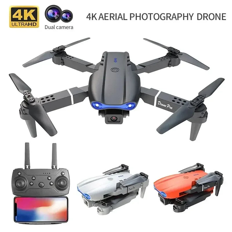 Dron RC 2024 E99Pro profesional 4K con cámara HD gran angular de 1080P, helicóptero plegable, WIFI FPV, función de mantenimiento de altura, juguete de regalo