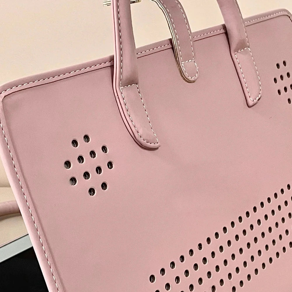Pink Laptop Handbag Outdoor Portable Computer Protective Case Laptop Bag Tablet Protective Case with Heat Dissipation Hole New