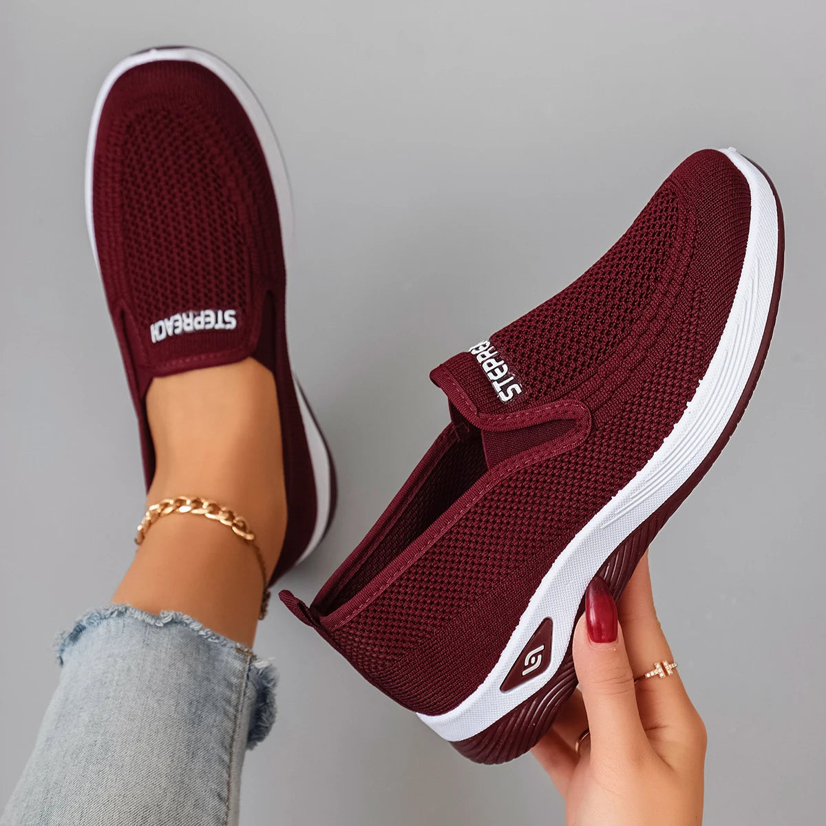 Zapatos planos de malla transpirable de verano para mujer, zapatillas deportivas informales para mujer, liquidación con envío gratis