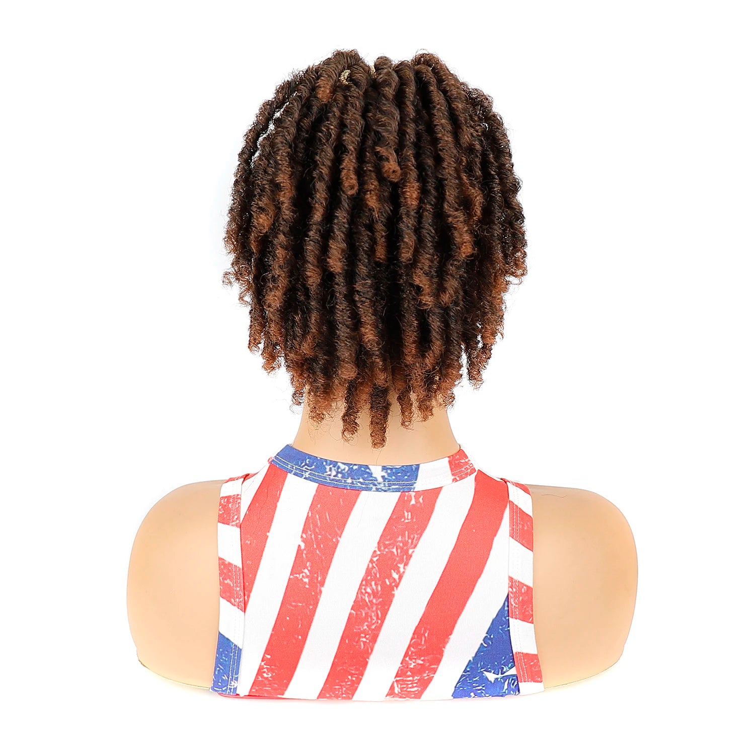 Perruque courte synthétique afro bouclée avec cordon de serrage, queue de cheval, dreadlocks, crochet, tressée, extension de cheveux à clipser pour femmes noires