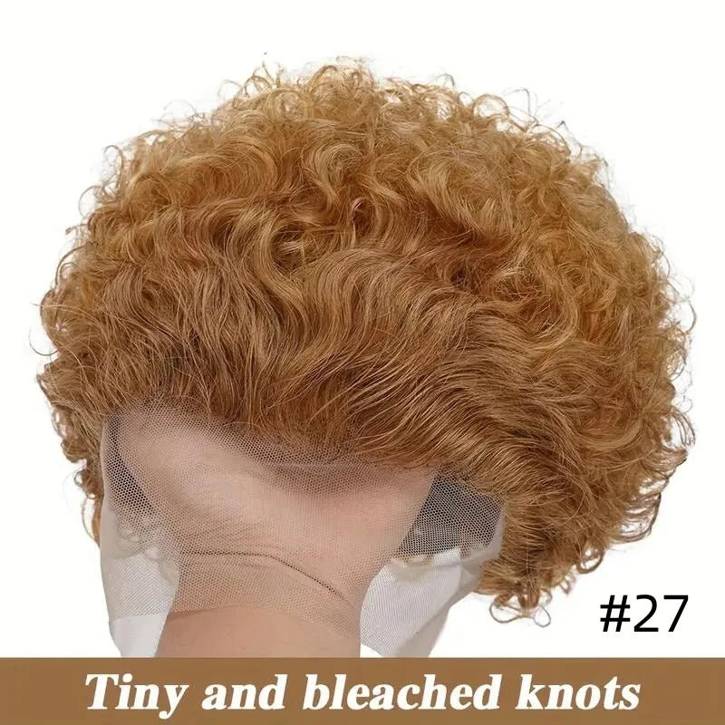 Honey Blonde Lace Pixie Wig