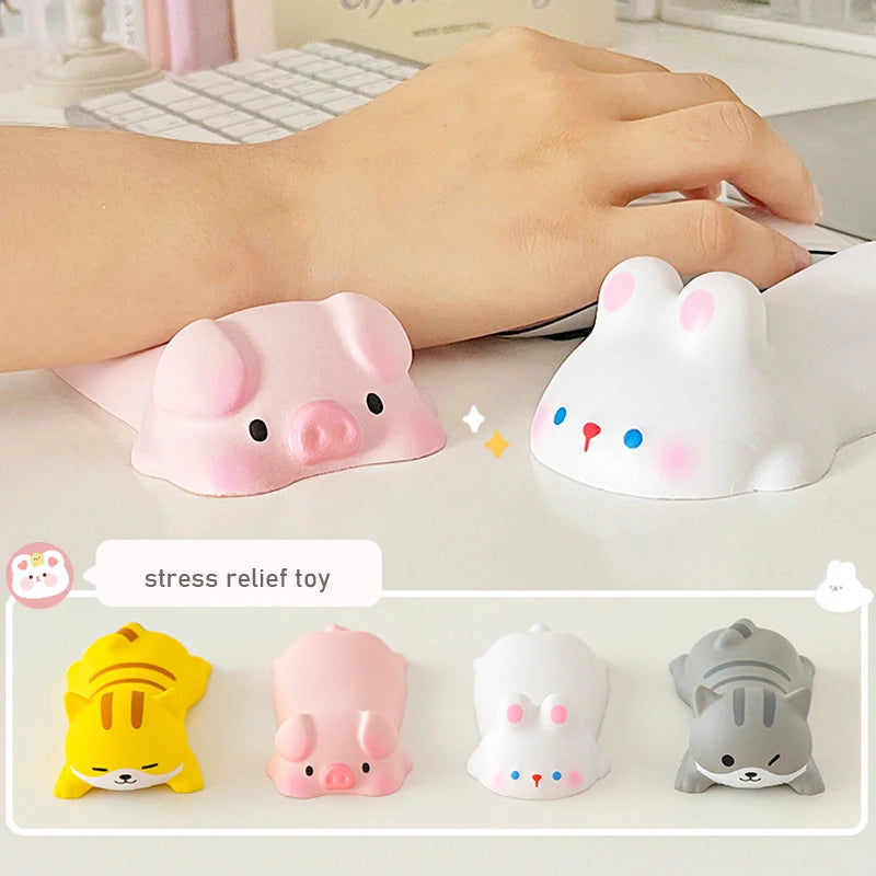 Nuevo y bonito soporte de muñeca para ratón, reposabrazos para ordenador portátil, escritorio ergonómico, juguetes Kawaii de aumento lento